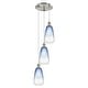preview thumbnail 44 of 48, Innovations Lighting Endless Possibilities Ballston - Brookhaven Almond - 3 Light 13" Cord Hung Multi Pendant Sapphire Blue/Brushed Satin Nickel