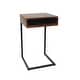preview thumbnail 2 of 4, Carolina Living Dashiel Cubby C-Form Table - Chestnut/Black