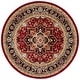 preview thumbnail 25 of 135, SAFAVIEH Lyndhurst Feryal Traditional Oriental Medallion Rug 5'3" Round - Red/Black