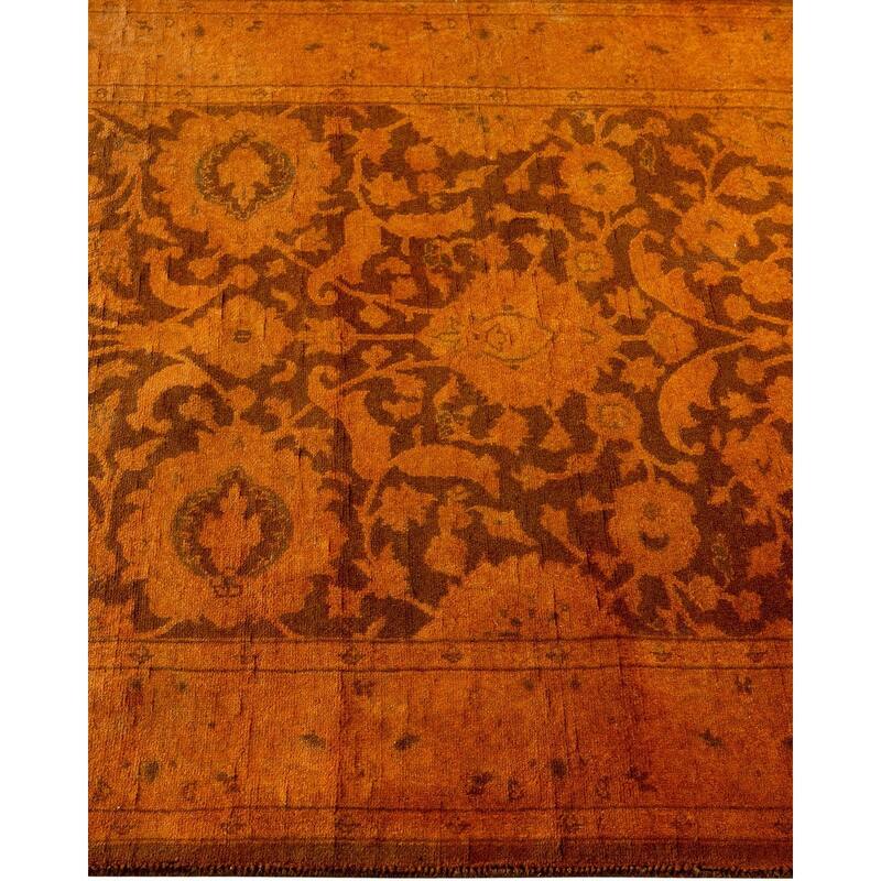 Fine Vibrance, One-of-a-Kind Hand-Knotted Runner Rug - Gold, 2' 8" x 8' 4" - 2' 8" x 8' 4"