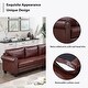 preview thumbnail 6 of 7, Mid-Century Sectional Corner Sofa L-shape Couch with Scroll Arms & Rivet Ornament for Large Space Dorm Apartment
