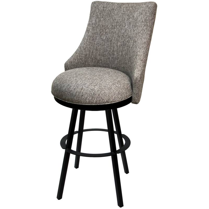 Swivel Counter Bar or Extra Tall Metal Stool - Melisima Warren Base - Mojave Gray - Black - Counter Height