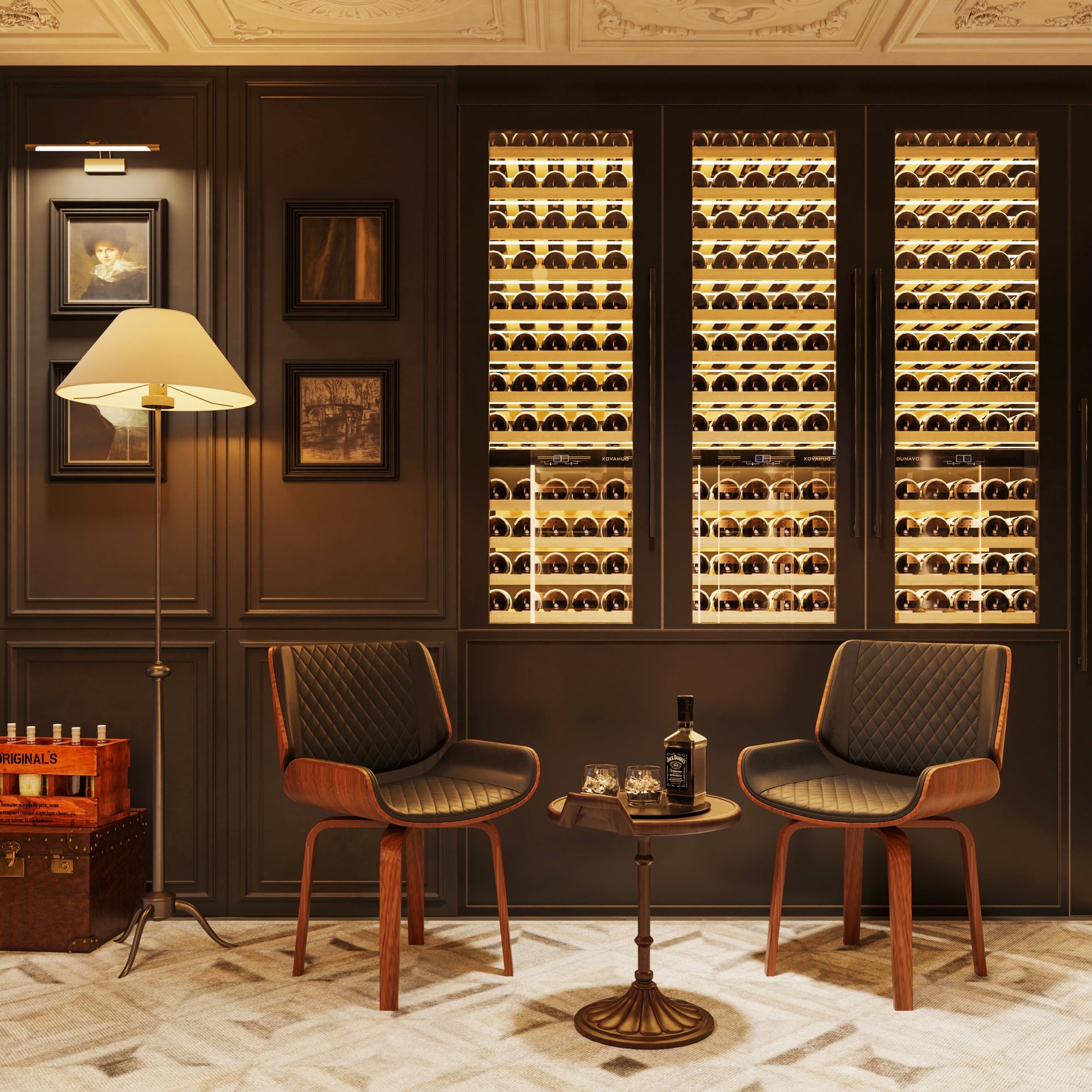 Mid-Century Modern Ergonomic 360° Swivel PU Dining Chair (Set of 2)