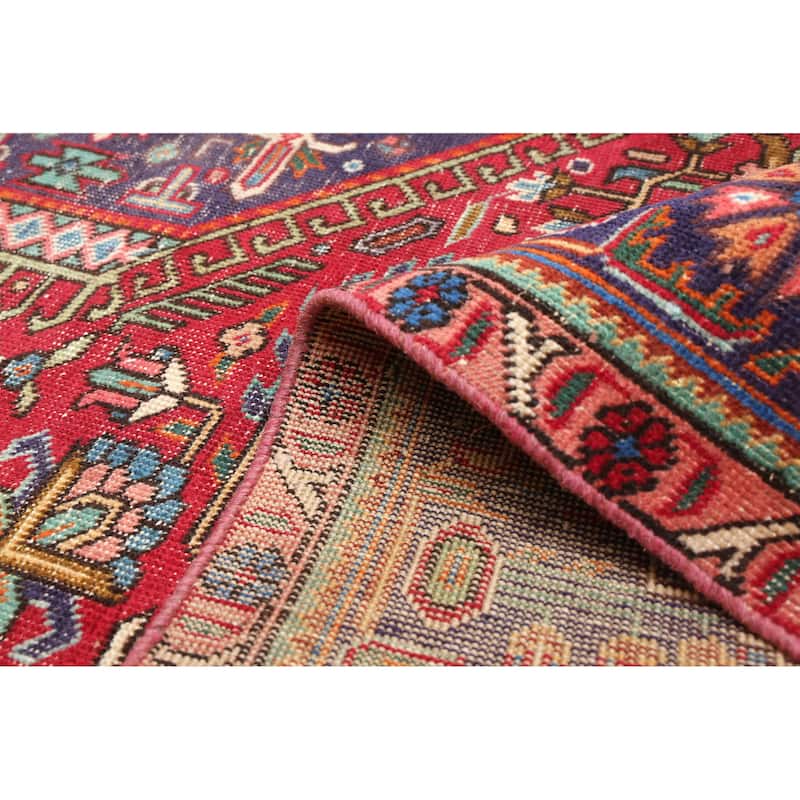 ECARPETGALLERY Hand-knotted Antalya Vintage Red Wool Rug - 6'7 x 9'2
