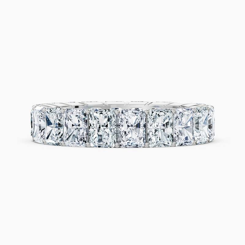 Auriya 14k Gold Radiant North-South Lab Grown Diamond Eternity Band 3.00 - 11.25 ct. tw. (F-G, VS) - 6.00 ct. wt. - 8.5 - White