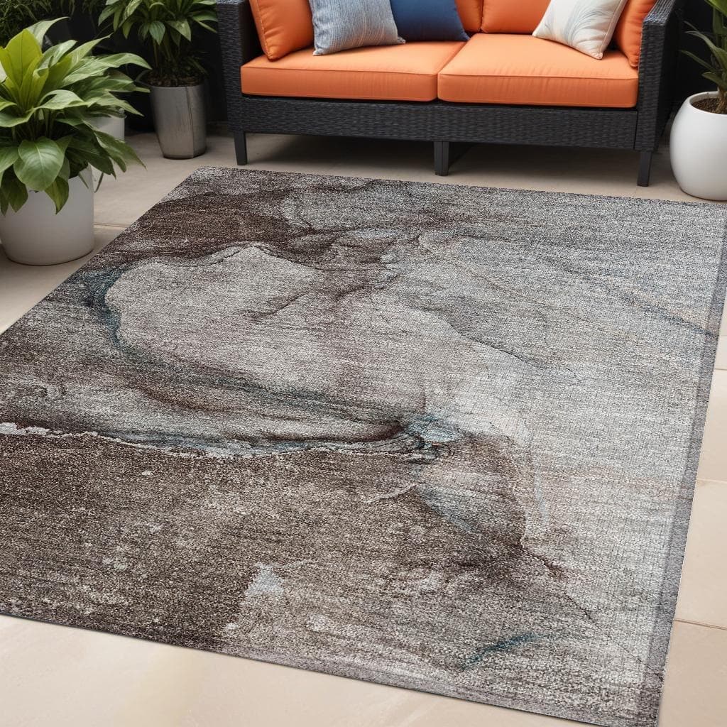 Pane Artistic Abstract Weather Resistant Versatile Elegance Outdoor Rug