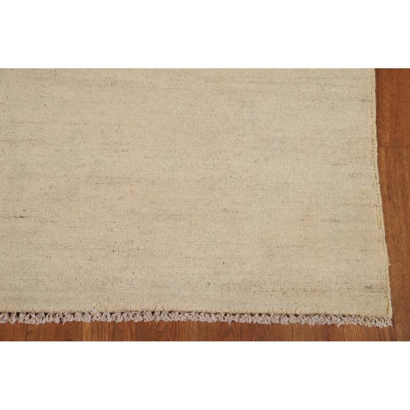 Modern Gabbeh Oriental Rug Handmade Solid Wool Carpet - 3'3"x 5'0"