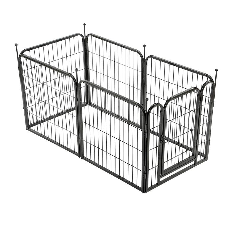 Portable 6-Panel Metal Indoor Dog Playpen