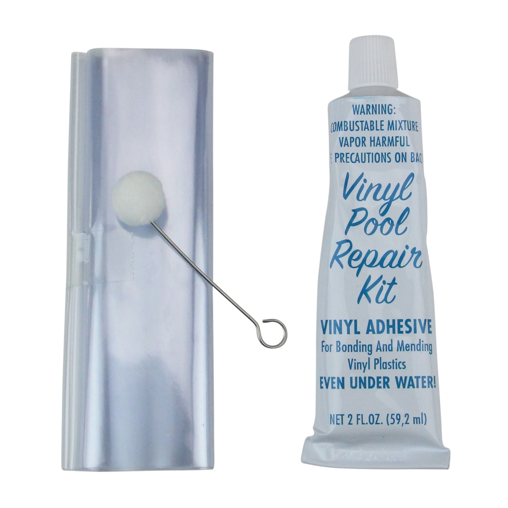 6 Blue and White Multi-Use Repair Kit for Swimming Pools and Inflatables - 6"
