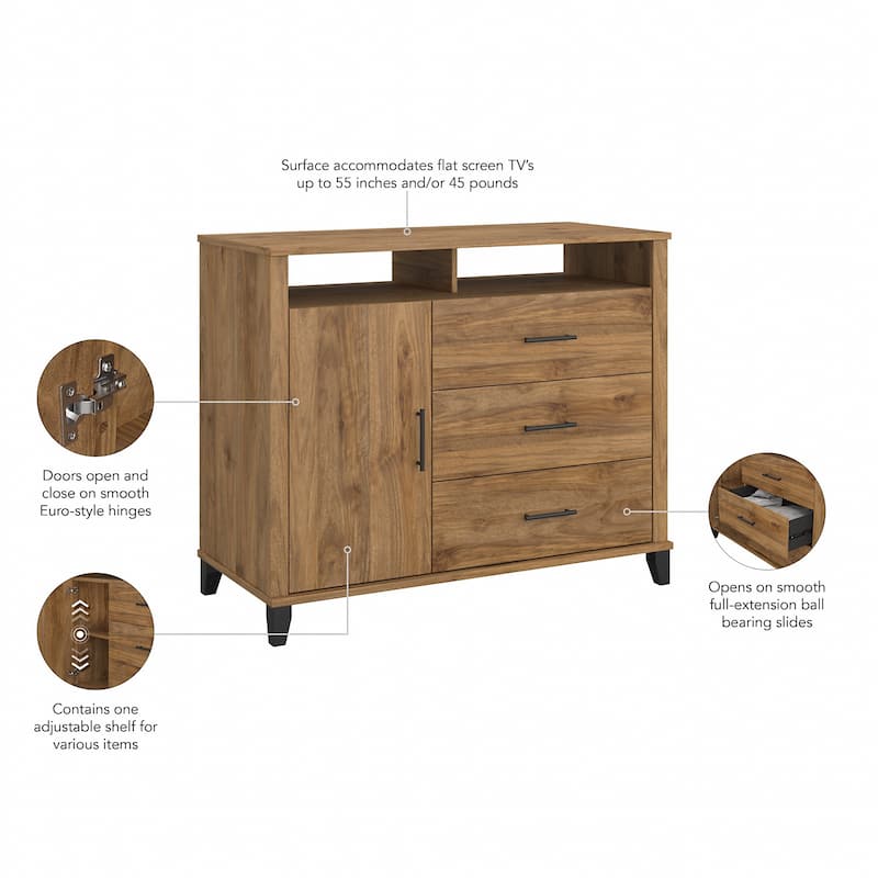 Somerset Tall TV Stand with Storage by Bush Furniture