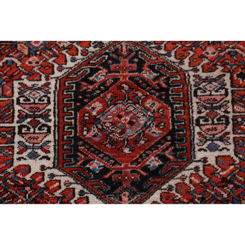Hand Knotted Oriental 100% Wool Carpet Traditional Tribal Red Gharajeh Area Rug - 6' 3'' X 5' 0''