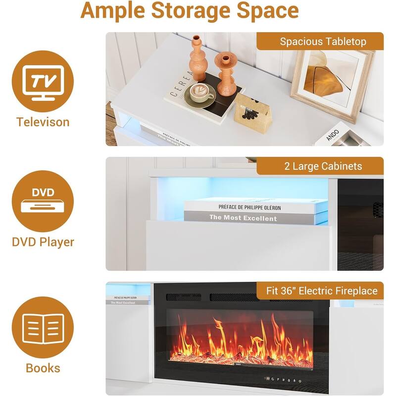 TV Stand Center Cabinet With Storage Place for TV Up to 75"