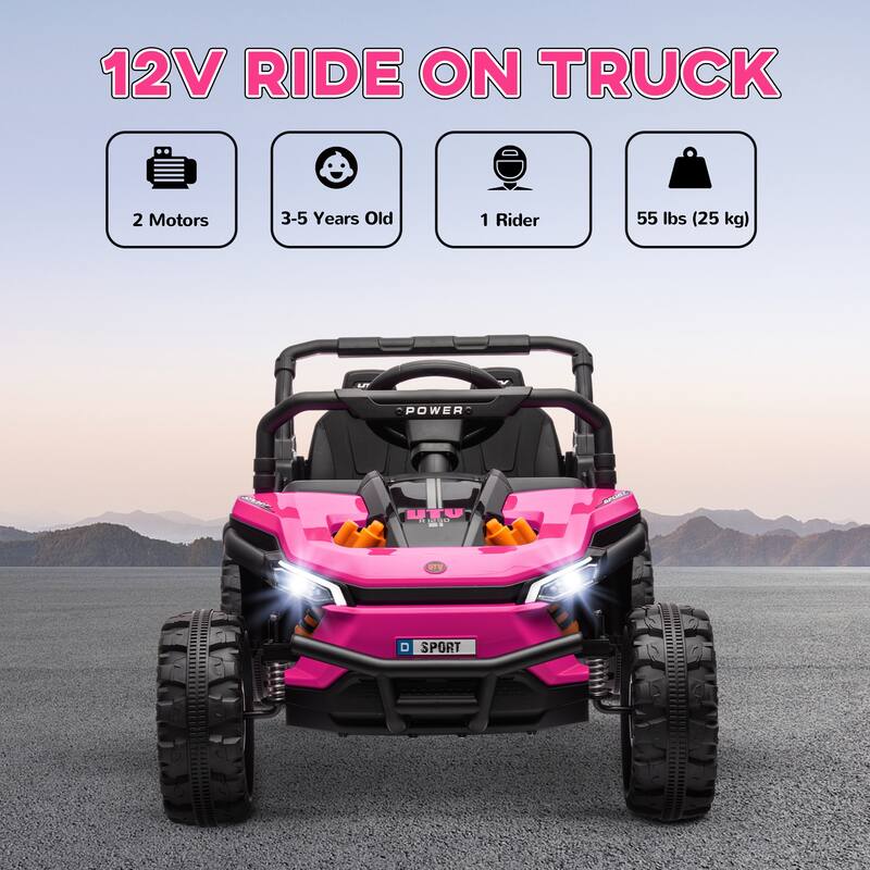 12V Kids Electric Ride-On Car with Dual Motors, Remote Control, Suspension & Interactive Features