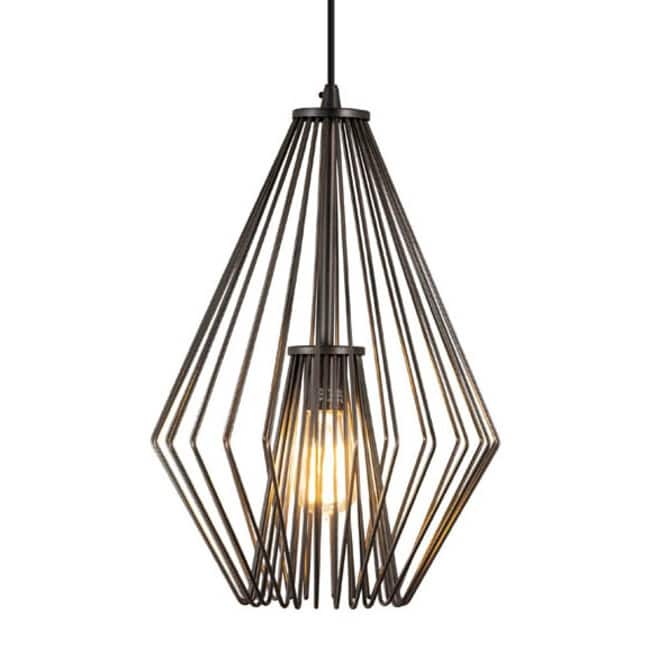 Z-Lite Quintus Single Light 12-1/4" Wide Abstract Pendant - Plated Bronze