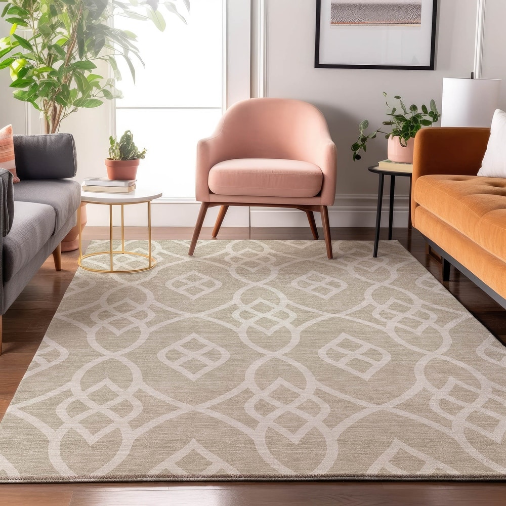 Premium Washable Super Soft Transitional Scroll Mayfield Rug