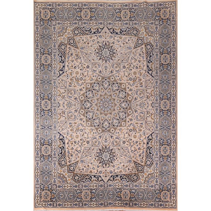 Animals Design Geometric Kashan Turkish Area Rug Machine Made Carpet - 9'7" x 12'11"
