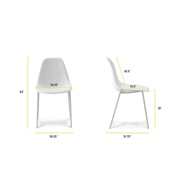 dimension image slide 9 of 8, Poly and Bark Isla Chair (Set of 2)