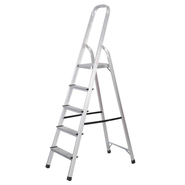 Shop Goplus Foldable 5 Step Ladder Non-slip 330 lbs ...