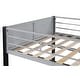 preview thumbnail 10 of 18, Metal Separatable Triple Bunk Bed Full Length Guardrail with Vent Board