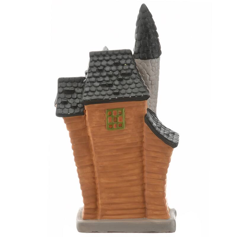 National Tree Company Halloween Pre-Lit Haunted House Decoration, LED Lights, 12 Inches - 12 in