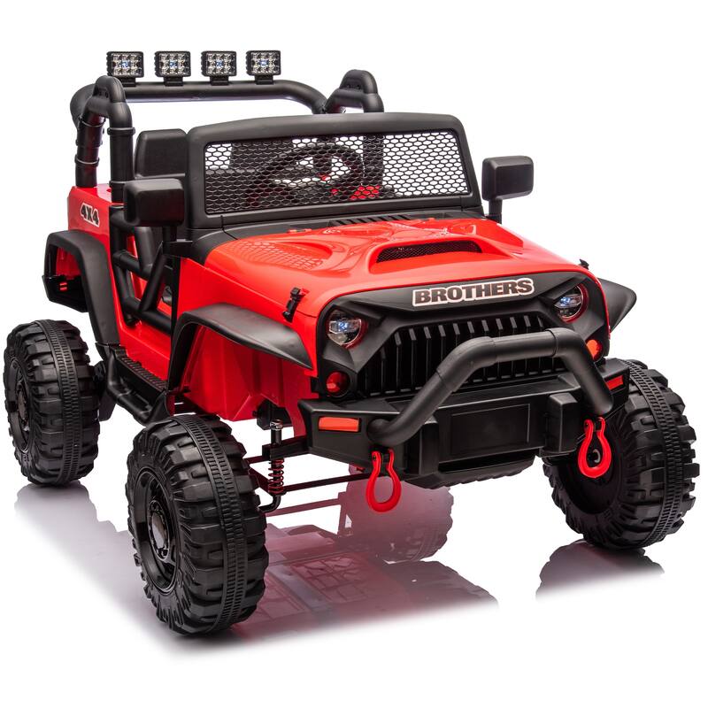 Kids Electric Ride-On Car 24V 400W with Parents Control, 3 Speed Settings, Bluetooth, USB, Music, LED Searchlights