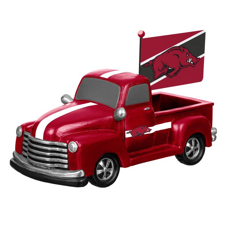 NCAA Rally Truck Garden Statue with Team Flag