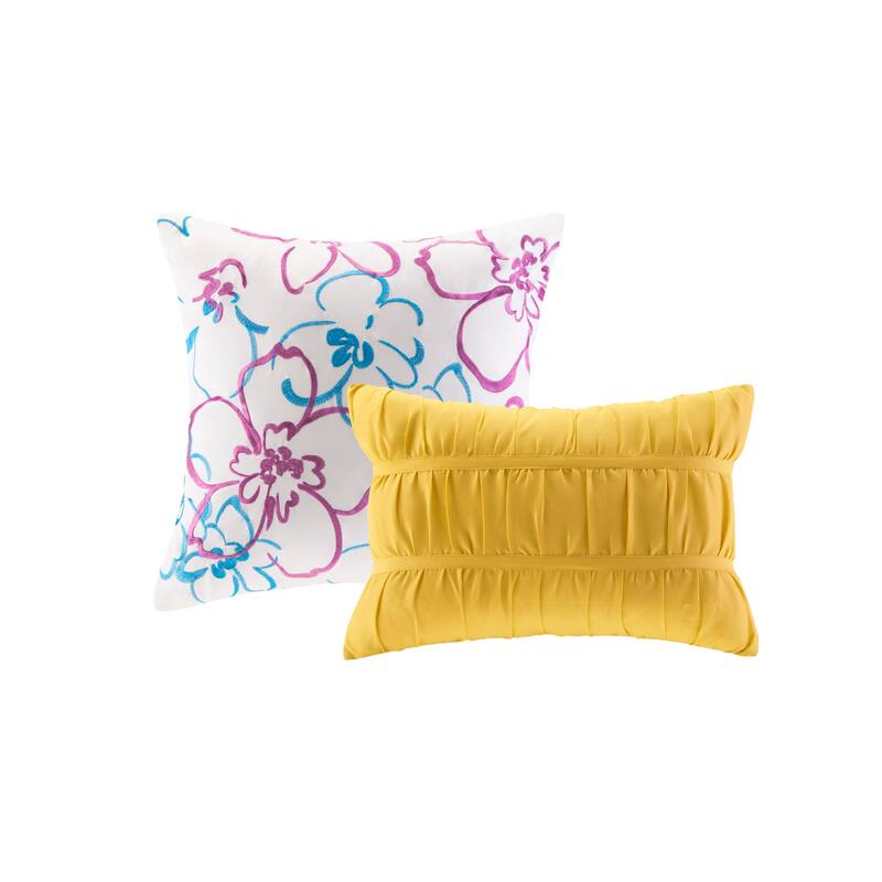 Ashley Floral Microfiber Comforter Set by Intelligent Design