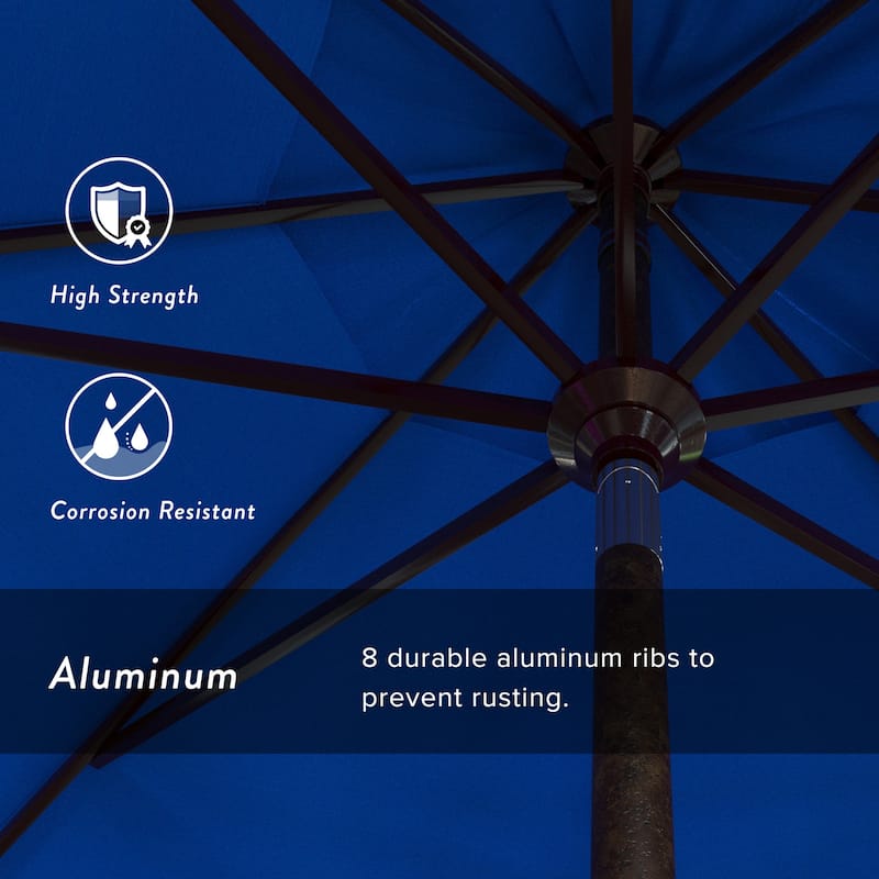 California Umbrella 11' Rd Golden State Series Patio Umbrella Bronze Aluminum Frame Crank Lift Collar Tilt Sunbrella
