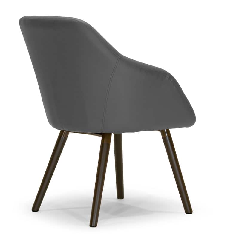 Carson Carrington Akrehamn 2-piece Grey Faux Leather Arm Chair Set