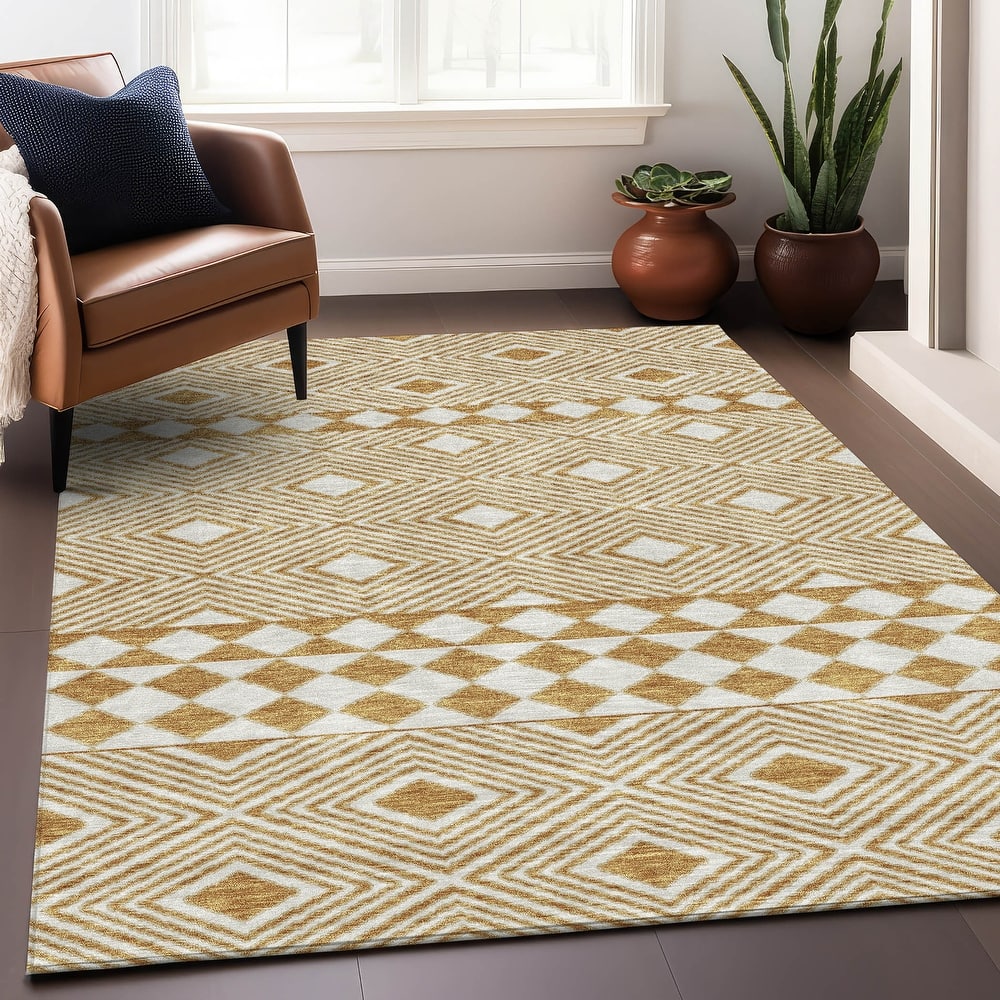 Premium Washable Super Soft Geo Prints Mayfield Rug