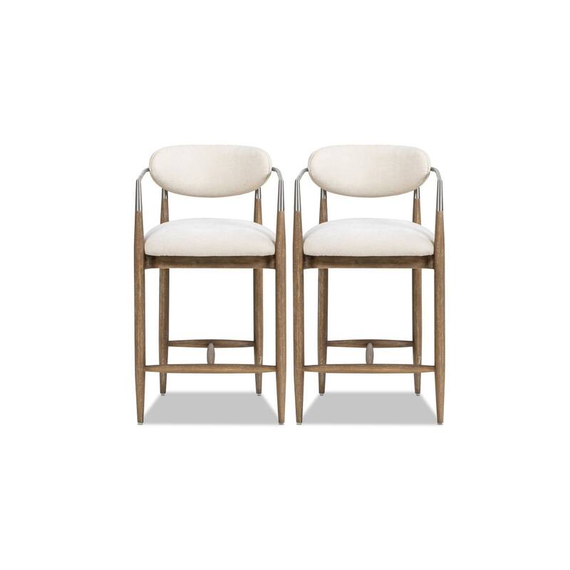 Artemis 26" Mixed Material Upholstered Counter Stool