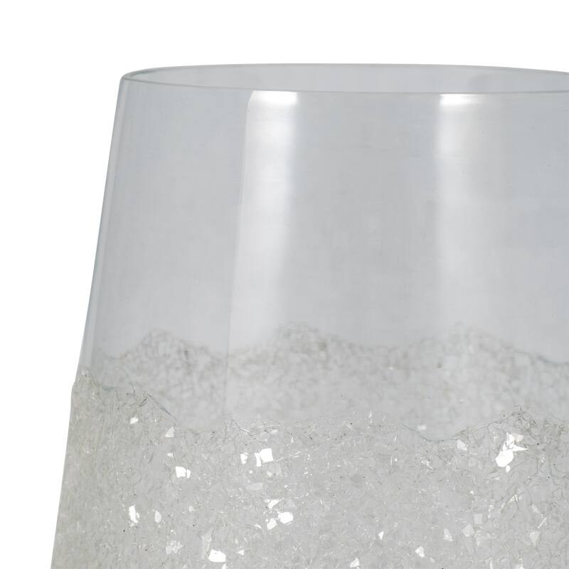 Sagebrook Home Glass, Sugar Vase, Clear, Cylinder, Solid