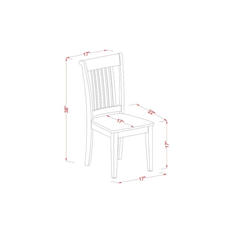 Kitchen Dining Set 3 Piece Table & Chairs Set - Saddle Brown Rectangular Table with 2 Chairs