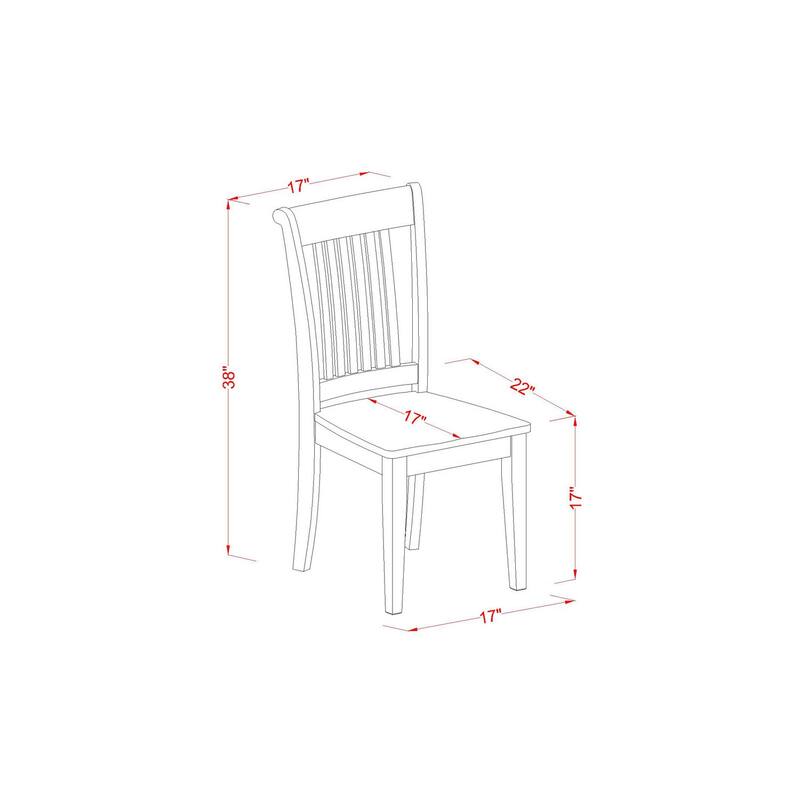 Kitchen Dining Table Set with Chairs - Small Space Table & 6 Chairs - Saddle Brown Finish