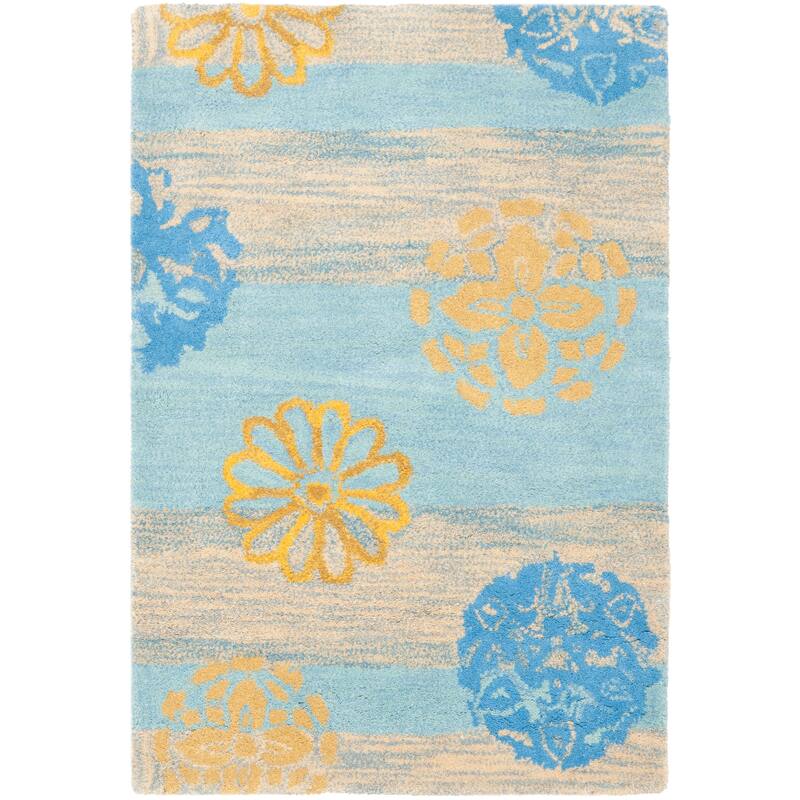 SAFAVIEH Handmade Soho Kourtney Stripe N.Z. Wool Rug