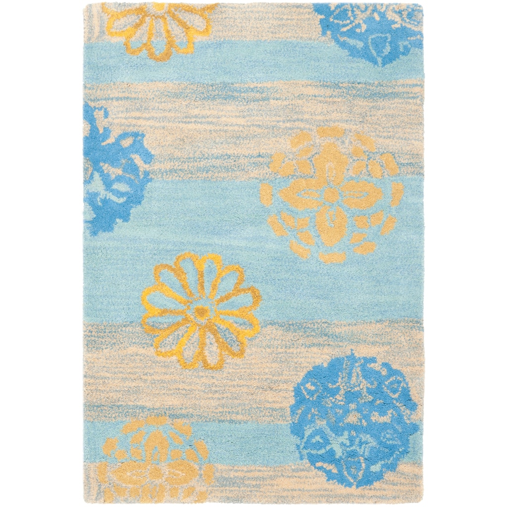 SAFAVIEH Handmade Soho Kourtney Stripe N.Z. Wool Rug