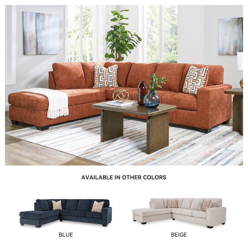 Signature Design by Ashley Aviemore 2-Piece Sectional with Chaise - 110"W x 90"D x 37"H