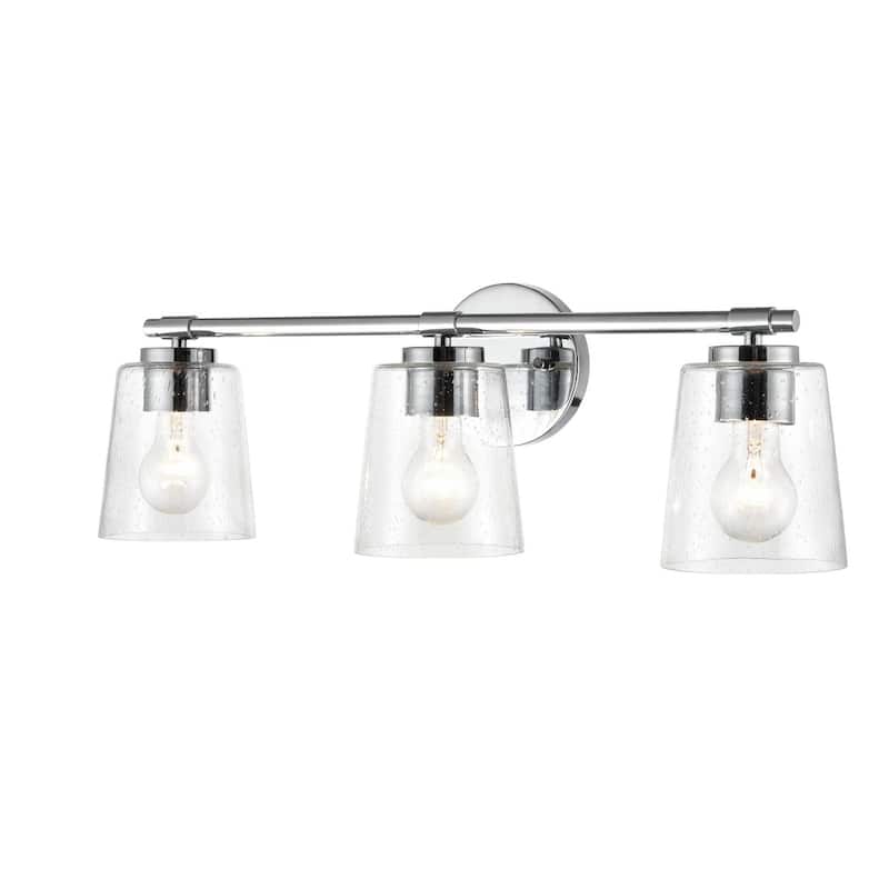 Millennium Lighting 3 Light 25" Wide Bathroom Vanity Light with Clear - Chrome