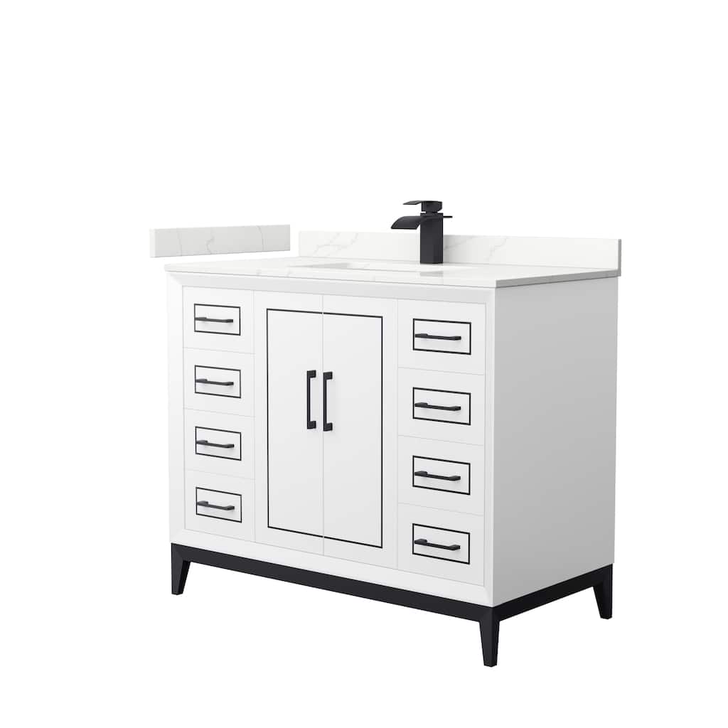 Marlena 42-inch Single Vanity, Quartz Top