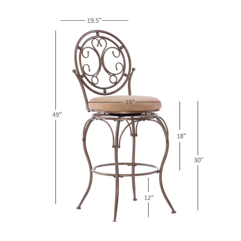 Monaco Big & Tall Scroll Circle Back Barstool