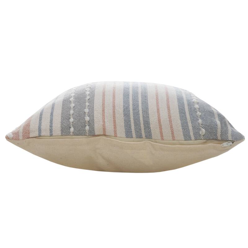 Sevita Delicate Textured Striped Throw Pillow