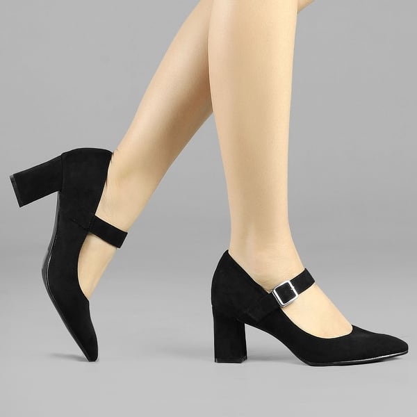 mærke dårligt Calibre Women's Block Heel Pointed Toe Mary Jane Pumps - Overstock - 29124193