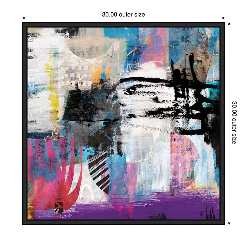 Kate and Laurel NC Endless Thoughts by Nikki Chu Framed Canvas Wall Art Print