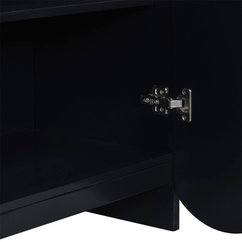 4-Door Wood Cabinet with Legs