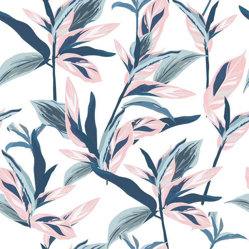 Guava Tropical Leaves Removable Wallpaper - 10'ft H x 24''inch W - 10'ft H x 24''inch W - Green