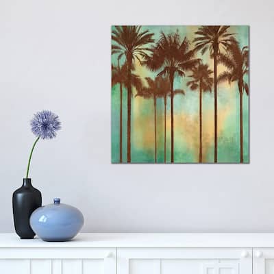 iCanvas "Aqua Palms II" by John Seba Canvas Print