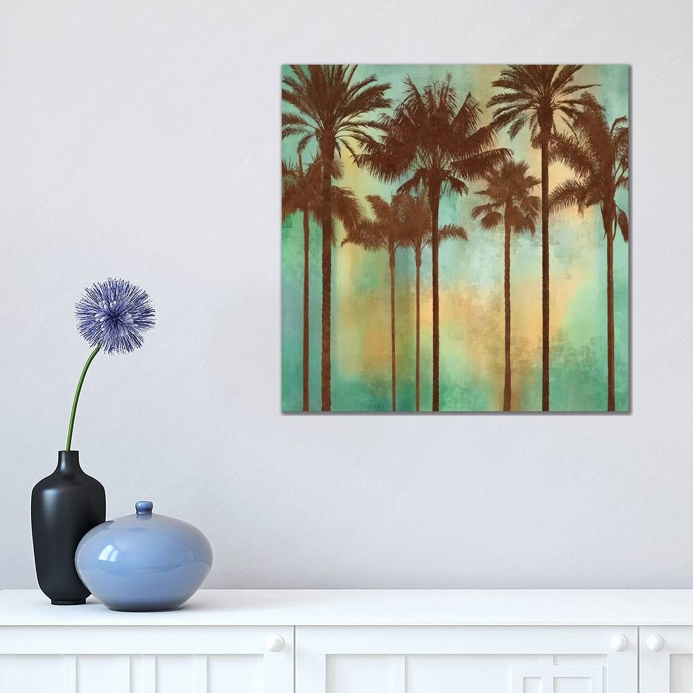 iCanvas "Aqua Palms II" by John Seba Canvas Print