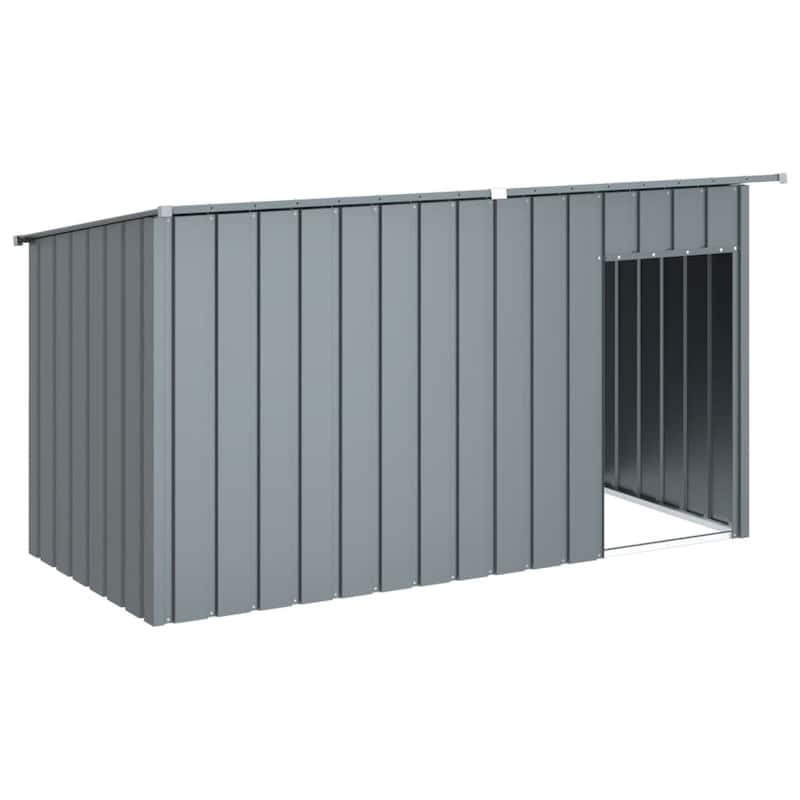 vidaXL Dog House Anthracite Galvanized Steel