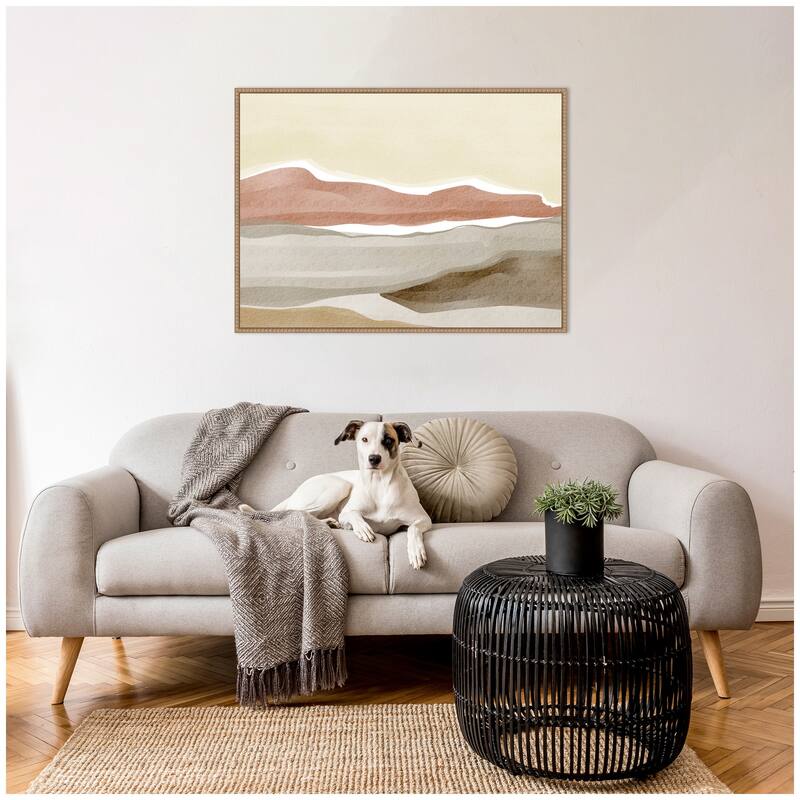 Kate and Laurel Brown Hill by Nikita Jariwala Framed Canvas Wall Art Print