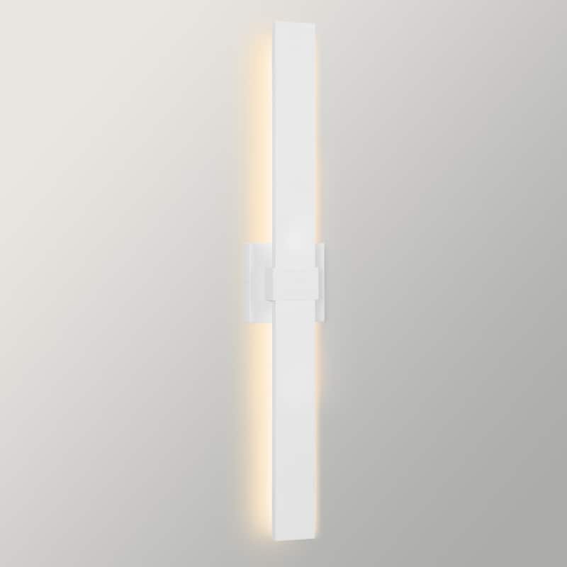 47.2"H Black/White Aluminum LED Outdoor Wall Sconce(Pack 2 or 3)